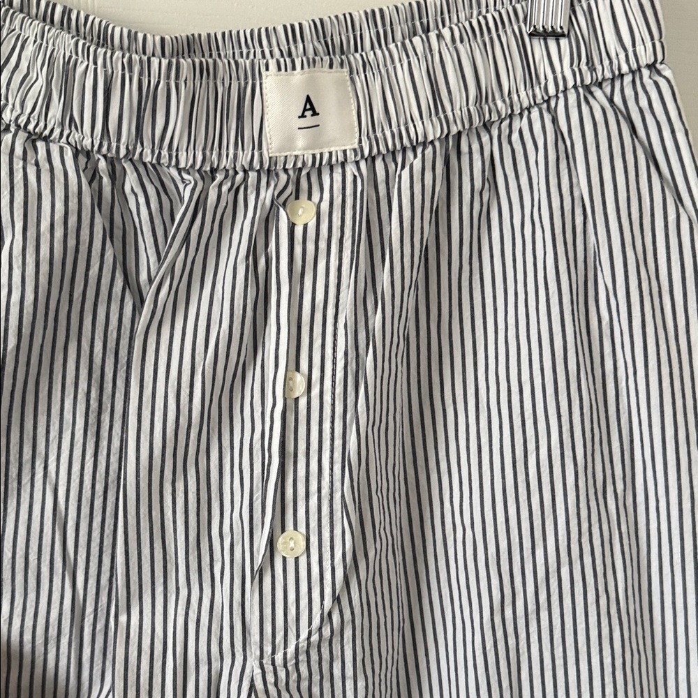 Anthropologie Blue and White Striped Wide Leg Pants - Picture 5 of 8